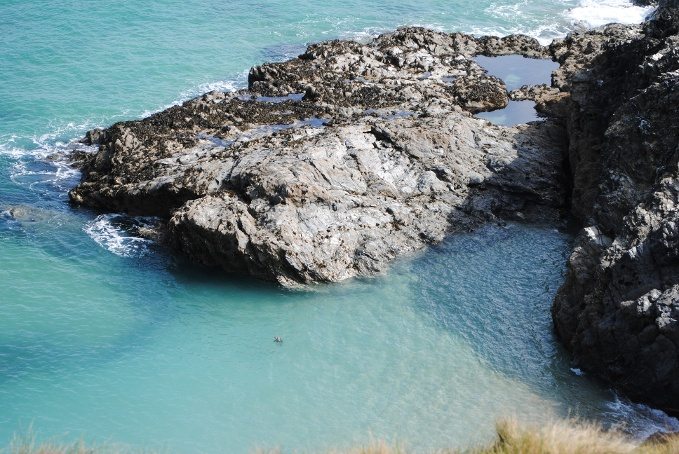 clear blue sea water