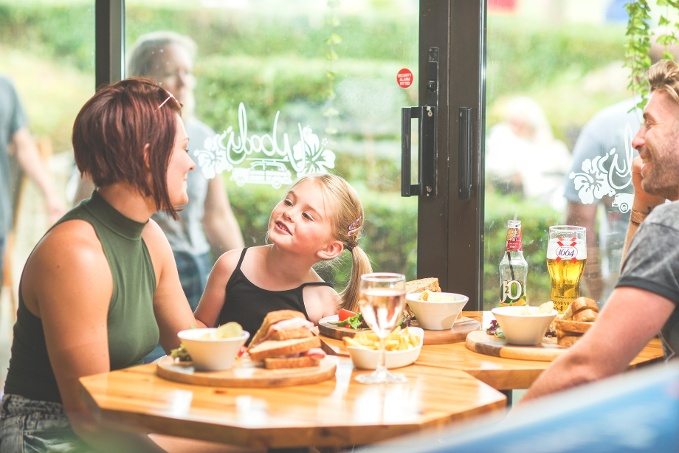 Family eating a meal 