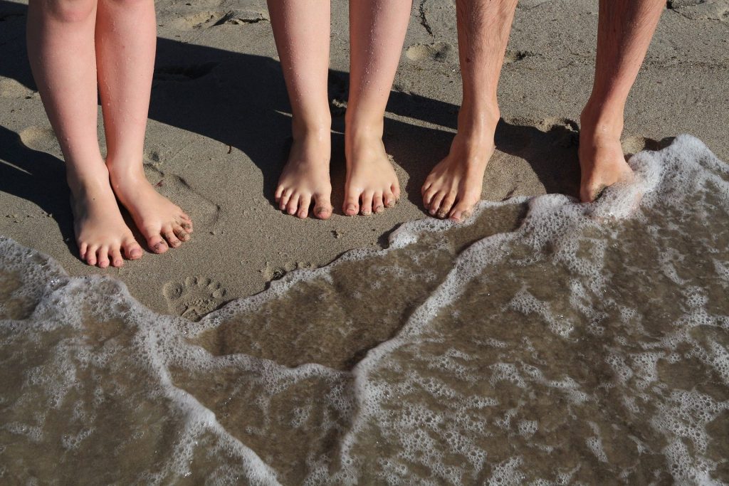 sandy toes at the beach