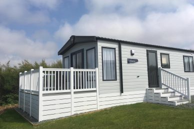 contemporary caravan at Trevornick holiday park