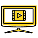 TV with on-site movie channel