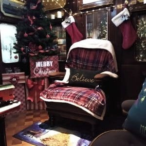 Fathers Christmas' grotto at Bodmin & Wenford Steam Railway, Cornwall