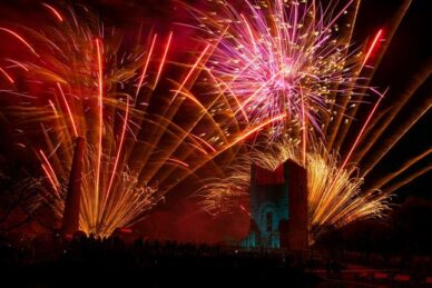 Firework display at Lappa Valley